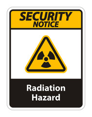 Radiation Hazard Symbol Sign Isolate On White Background,Vector Illustration