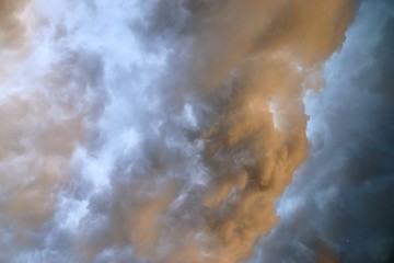 Stunning and dramatic cloud formations during a thunderstorm over europe