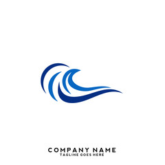 Water wave Logo Template