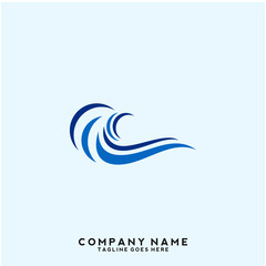 Water wave Logo Template