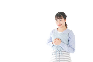 ほほえむ若い主婦