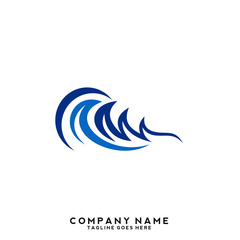 Water wave Logo Template