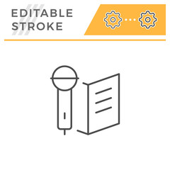 Ceremony editable stroke line icon