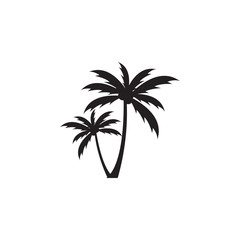 Palm tree graphic design template isolated