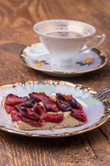 bavarian zwetschgendatschi, a local plum cake