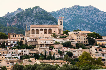 Fototapeta na wymiar Sant Llorenc church, Selva village, Mallorca