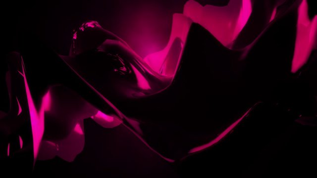 3D Neon Pink Abstract Landscape Morphing Endlessly Looping Background