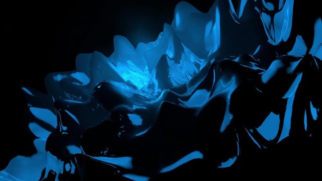 Dark Blue Abstract Morphing 3D Landscape Looping Background