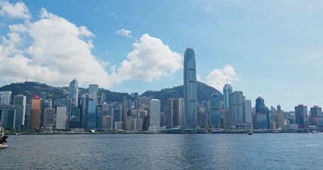 Naklejka premium Hong Kong city