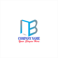 the three-dimensional letter b logo formed from rectangular elbows