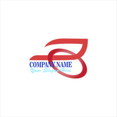 the letter b 3d logo formed from a circle like a tire