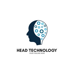 Head Technology Logo Vector