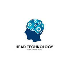 Head Technology Logo Vector