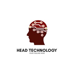 Head Technology Logo Vector