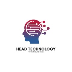 Head Technology Logo Vector