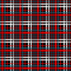 Black and red tartan plaid Scottish seamless pattern.Texture from tartan, plaid, tablecloths, clothes, shirts, dresses, paper, bedding, blankets and other textile products.EPS 10