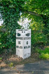 Road Mile Sign Post