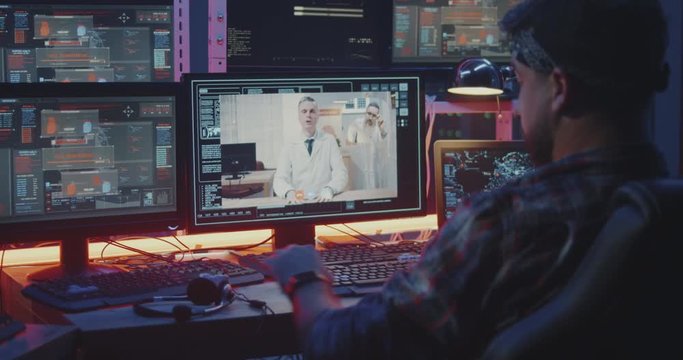 Hacker intercepting doctors video call