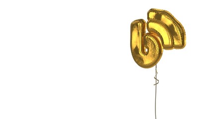 gold balloon symbol of blog on white background