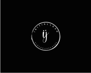  IJ Initial letter logo template vector