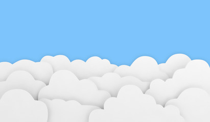 cloud background sky blue white empty