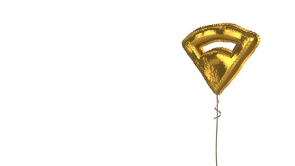 gold balloon symbol of connection  on white background