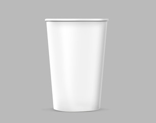 Coffee Cups on transparent background. Collection 3d Coffee Cup Mockup. Vector Template
