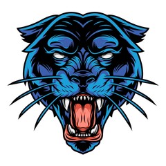 Scary angry black panther head © DGIM studio