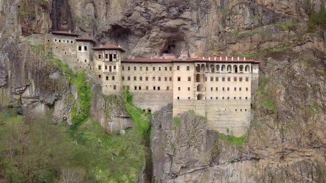 Aerial view of Sumela Monastery in Turkey - Blacksea 