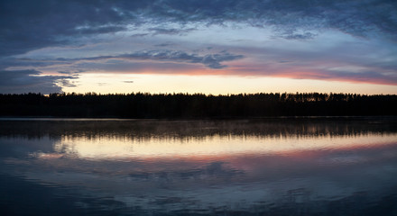 Baltis Lake Panorama After the Sunset
