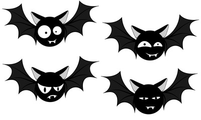 funny faces of black bats