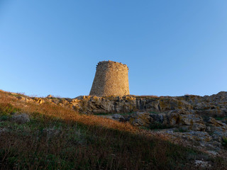 Naklejka premium ile rousse au couchant- corse