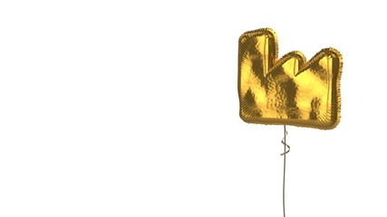 gold balloon symbol of industry on white background