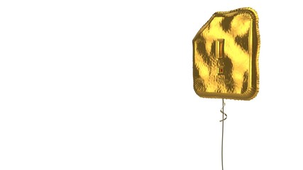gold balloon symbol of interface  on white background