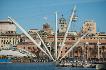 the bigo at the Porto Antico of Genoa