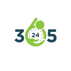 Care 365 day 24 hour logo/identity design template - obrazy, fototapety, plakaty