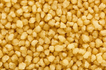 close up view of raw organic couscous