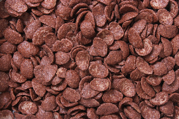 breakfast cereal background top view.