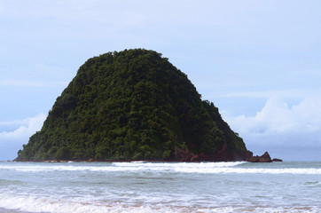 red island beach in east java, indonesia