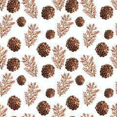 Fototapeta premium Watercolor background Bright lace autumn