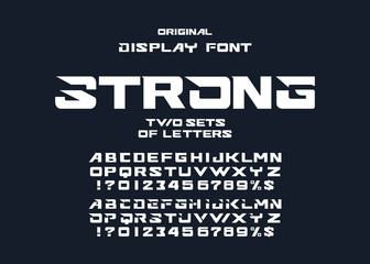 "Strong" Alphabet and font.