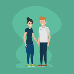 Obraz premium people family flat design image