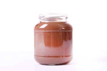 chocolate paste isolated on white