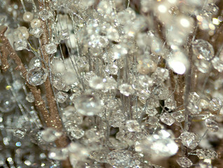 Background with crystal decorations