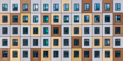 Facade of modern building in Copenhagen.
