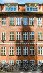Fototapeta premium Facade of old building in Copenhagen.