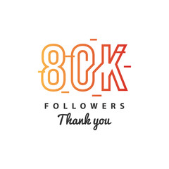 80k Followers thank you design