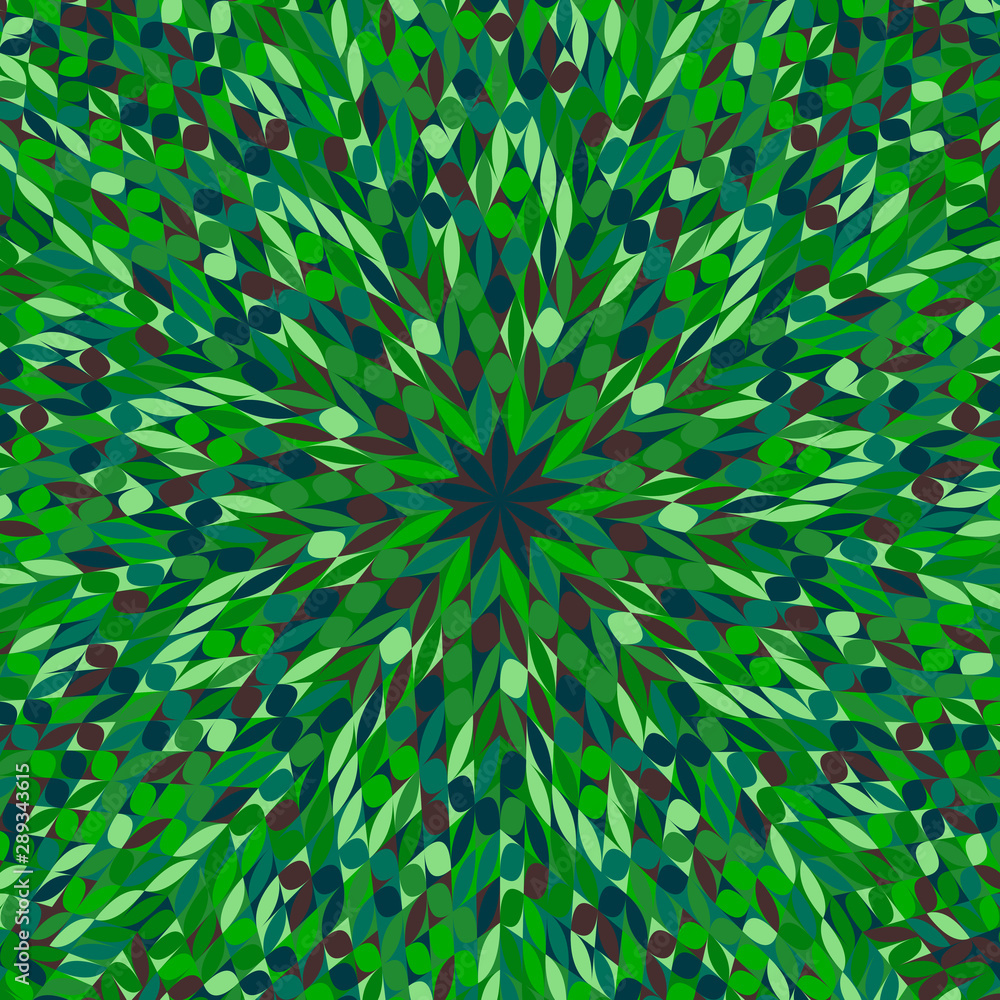 Poster dynamic abstract tiled mosaic flower background - circular colorful psychedelic floral vector graphi