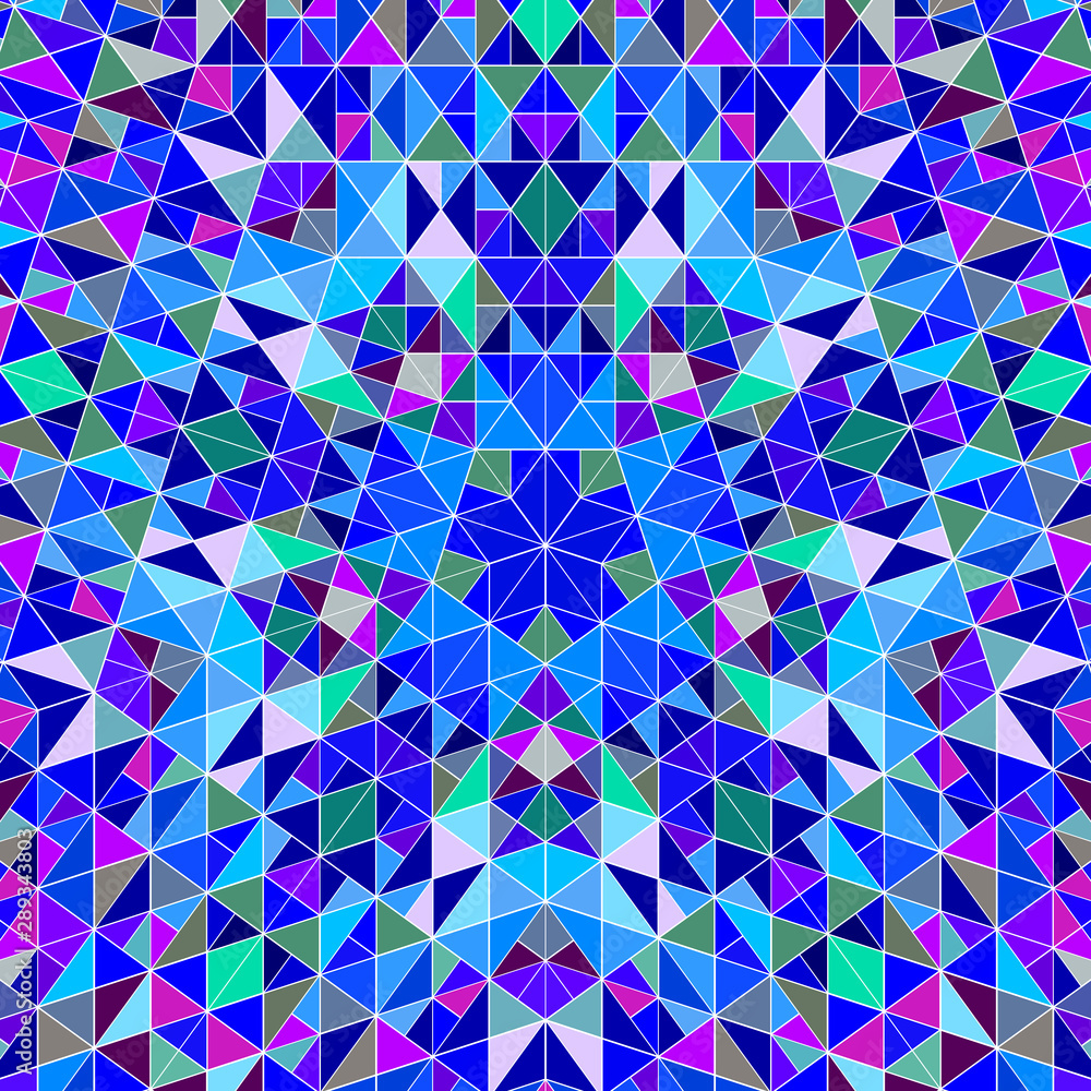 Poster colorful polygonal dynamic geometrical triangle mosaic pattern background - abstract circular vector
