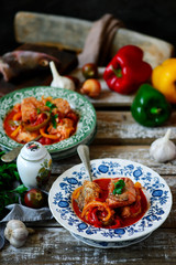 Paprikash with pike perch...style rustic